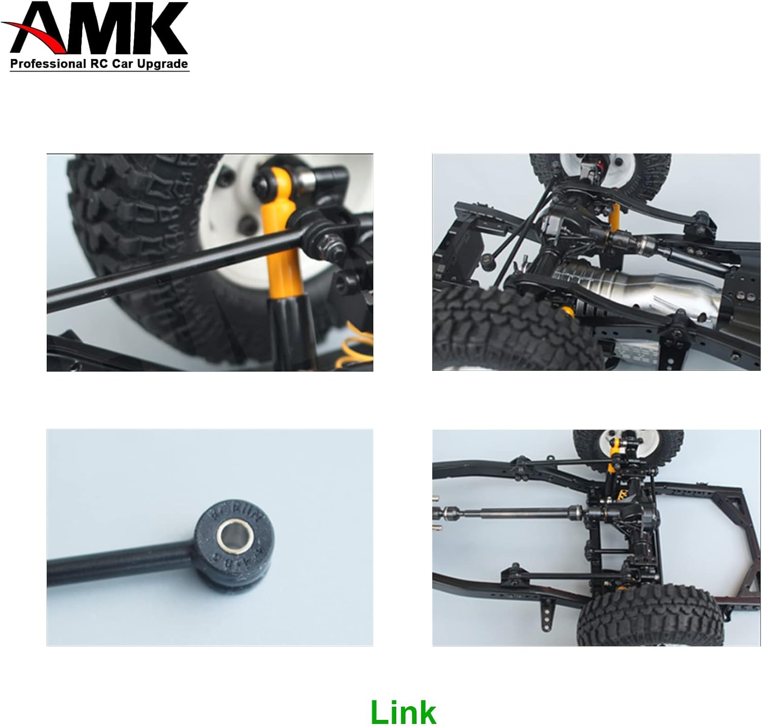 AMK 295-343mm Adjustable Wheelbase Alloy RCRUN LC80 Chassis Cruiser Real Frame Builder Kit for 1/10 RC Crawler Off-Road Truck