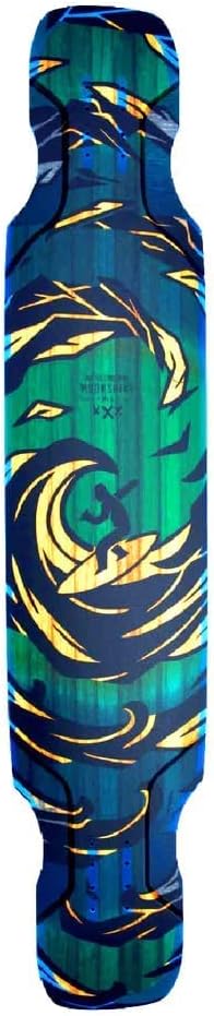 Hoedown Complete - Longboard Skateboard, Waterproof, Durable, Lightweight, by Moonshine Manufacturing (Soft Flex Complete with Trucks & Wheels)