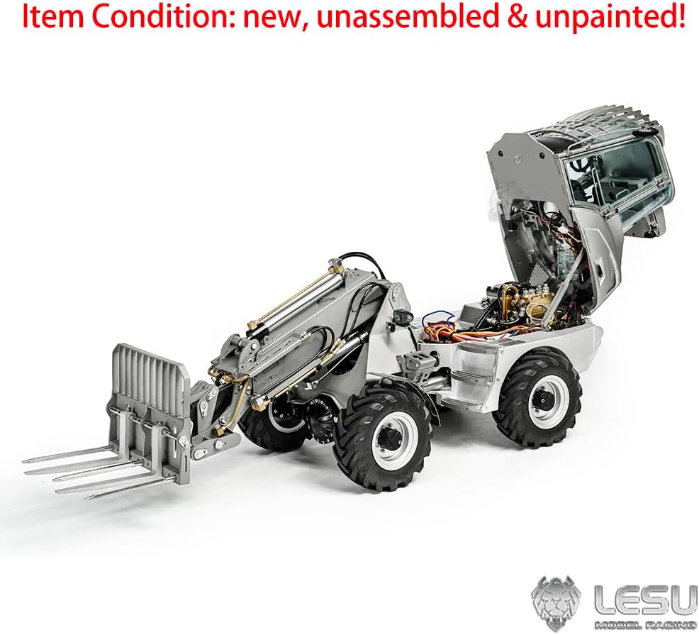 TOUCAN RC HOBBY 1/14 LESU RC Hydraulic Fork Loader AT1050 Radio Control Telescopic Arm Car Kits