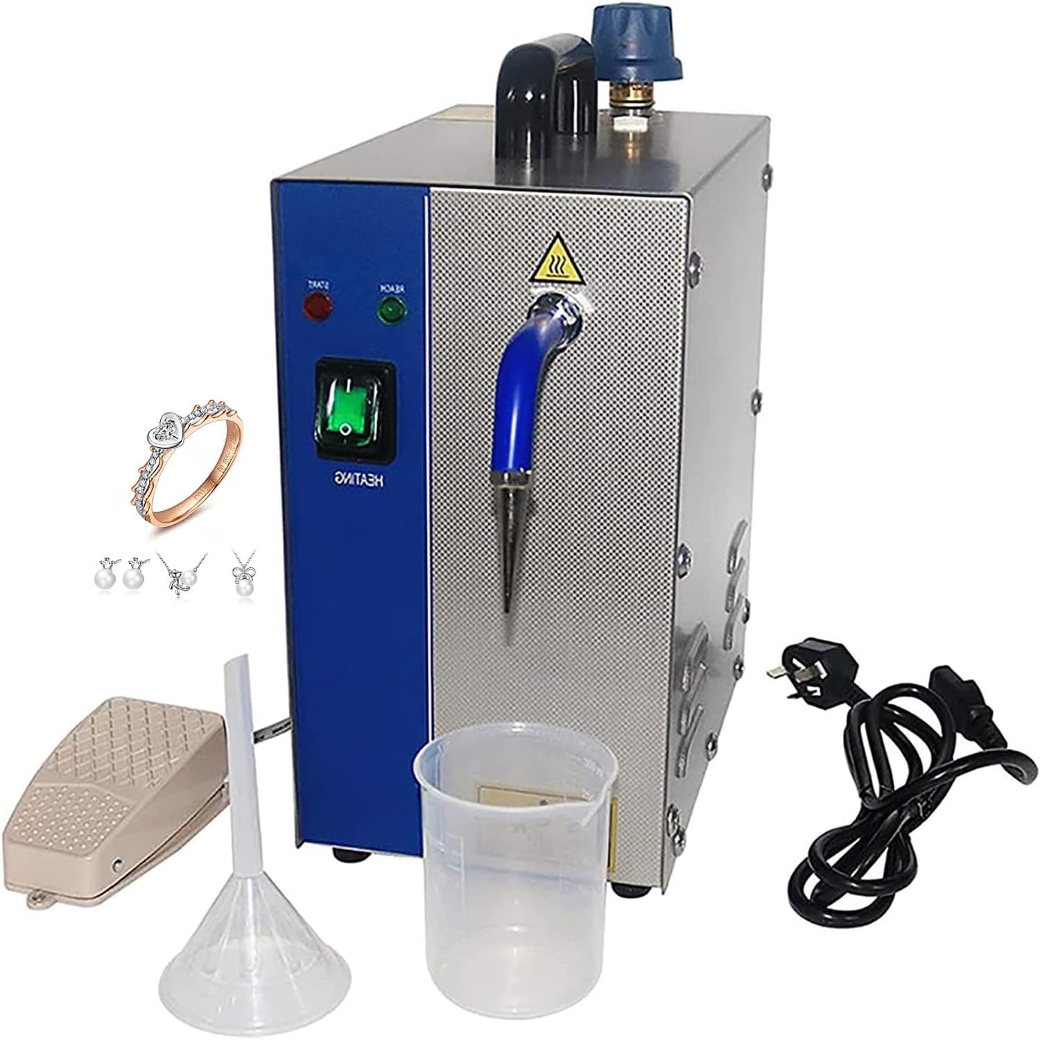 ylpddmm Jewelry Steam Cleaner Professional - 2L Gold and Silver Stainless Steel Jewelry Cleaner Steamer Gem Washer Equipment for Cleaning Jewelry/Silver/Gold