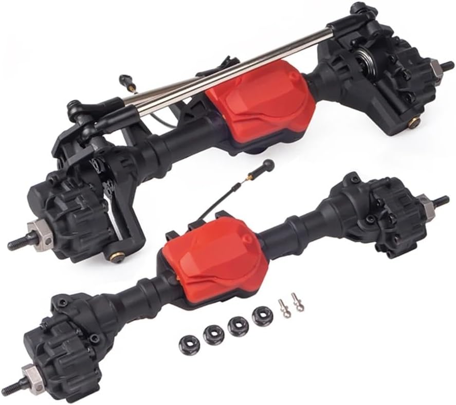 DIY Nylon Portal Axle Differential Lock Kit Compatible with 1/10 Scale RC Crawler Chassis(Front and Rear)