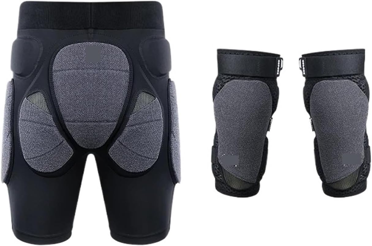 COPOZZ Ski Knee Pads Skiing Hip Padded Adjustable Gear Shorts Ski Skate Snowboard +XRD+NBR+RZLABS(Hip and Knee,Large)