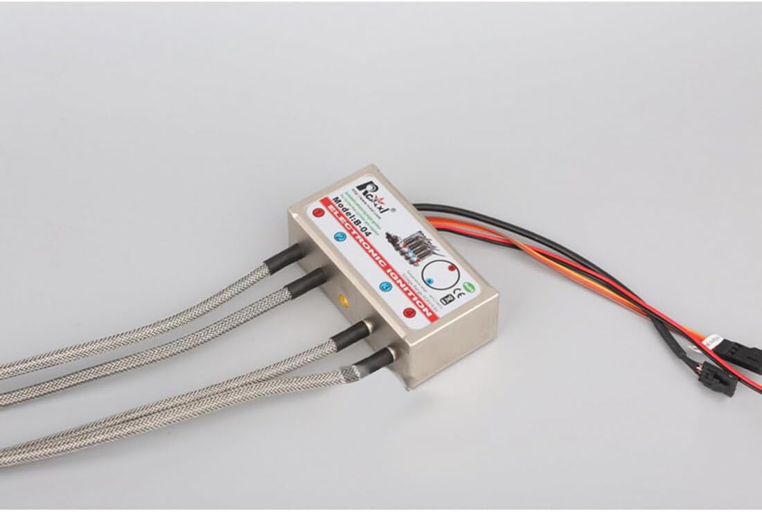 RCEXL CDI Electronic Ignition with Auto-Ignite Angle for L4/V4/V8 Engines & ME-8 1/4-32 Spark Plug – RC Engine Ignition System, Spark Plug Ignition(HV Type/90 Degree)