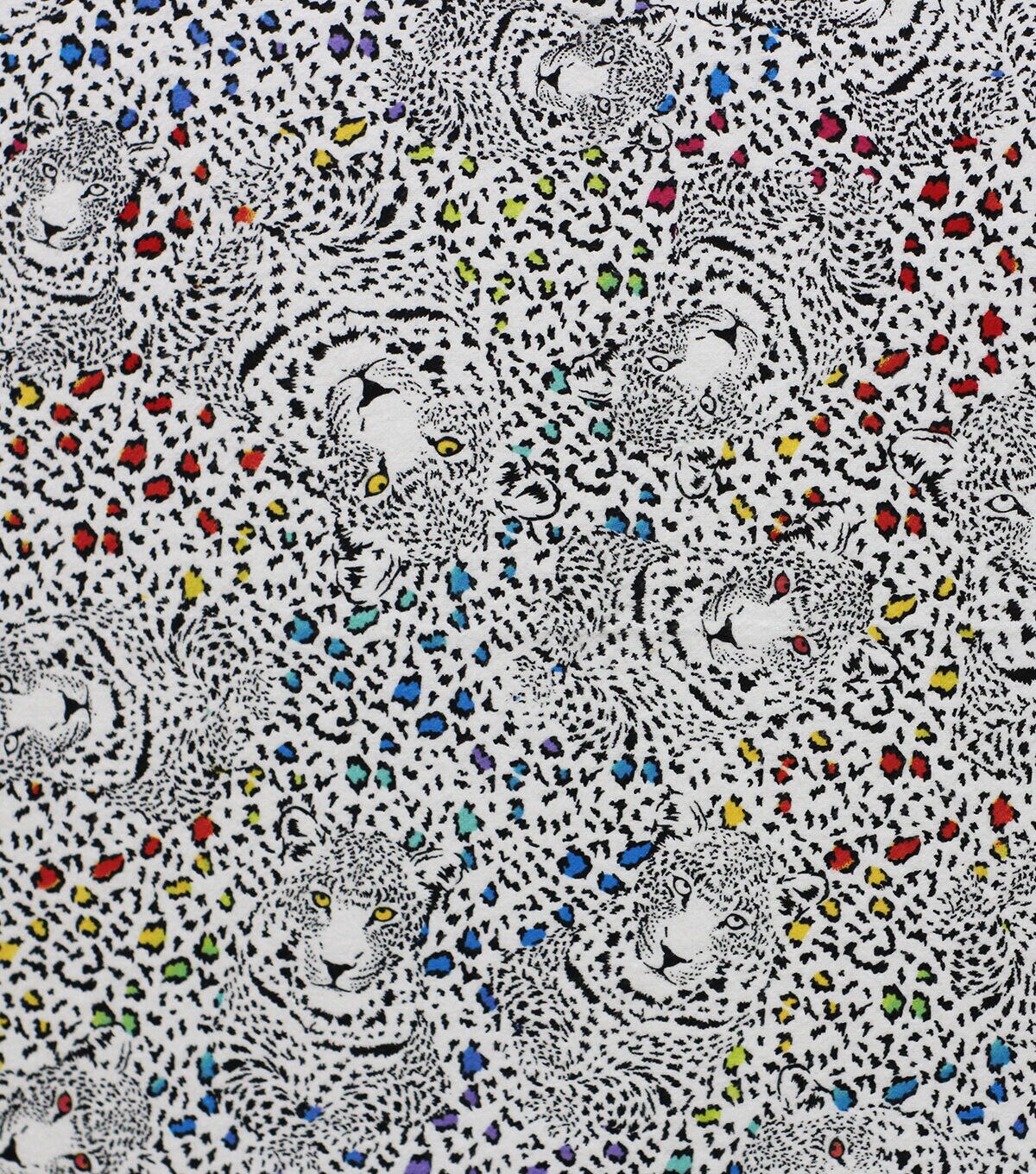 Leopard Rainbow Blend Super Snuggle Flannel Fabric