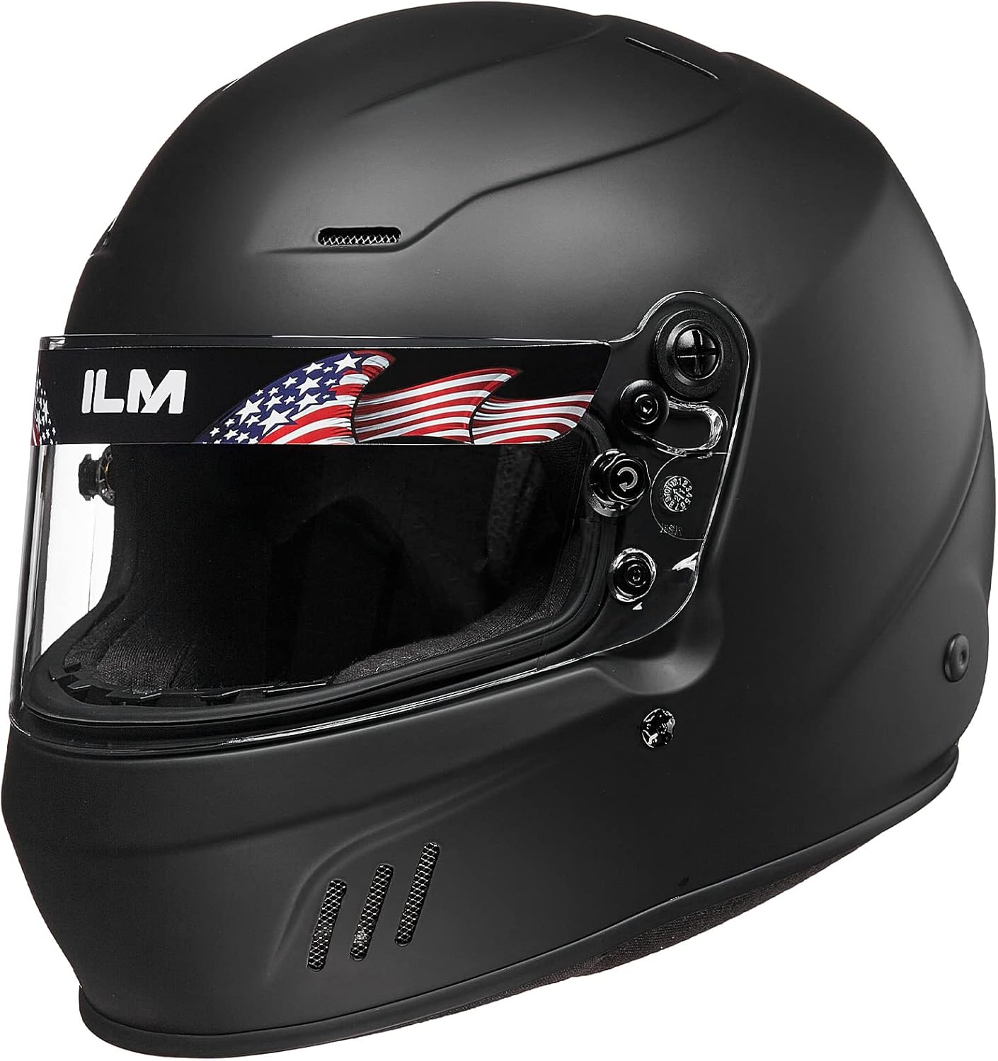 ILM Snell SA2020 Full Face Auto Car Racing Helmets for Men and Women Model 760(Matte Black, L)
