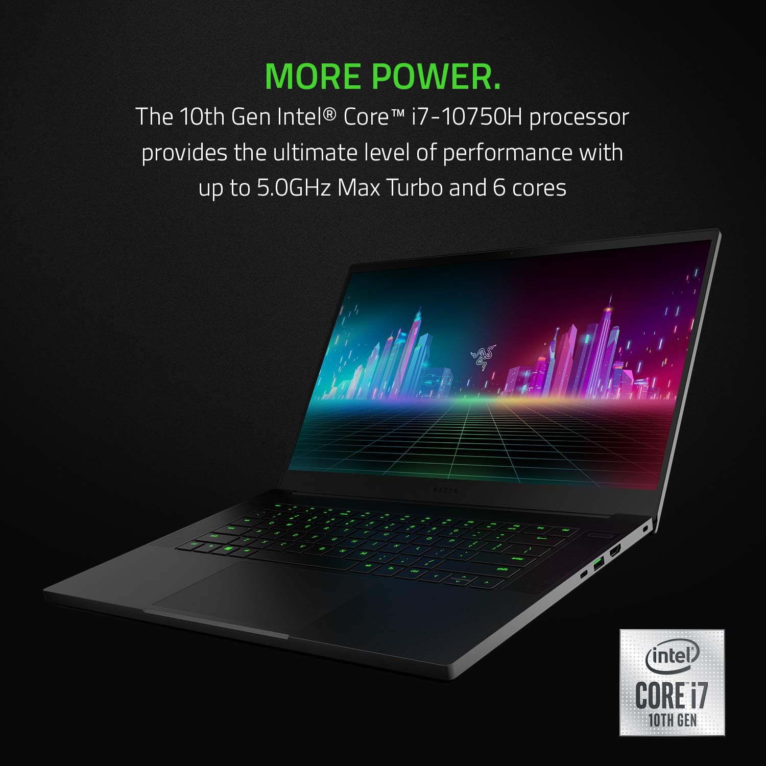 Razer Blade 15 Base Gaming Laptop 2020: Intel Core i7-10750H 6-Core, NVIDIA GeForce GTX 1660 Ti, 15.6