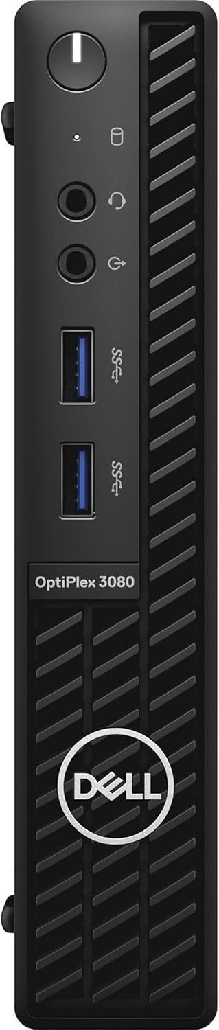 Dell OptiPlex 3000 3080 Desktop Computer - Intel Core i5 10th Gen i5-10500T Hexa-core (6 Core) 2.30 GHz - 8 GB RAM DDR4 SDRAM - 256 GB NVMe M.2 PCI Express M.2 SSD - Micro PC - Black (Renewed)