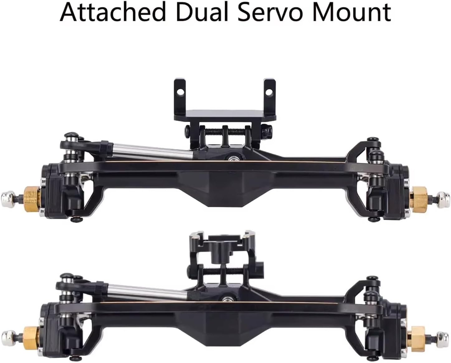 RC Car Parts Compatible with TRX4M Upgrade Parts CNC Widen Portal Axles with Lay Down Servo Mount Links for 1/18 RC Crawler Car