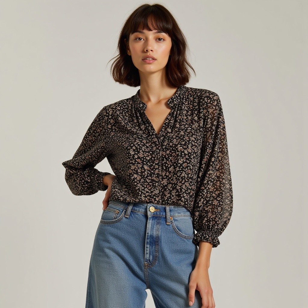 The Meadow Blouse // Noir