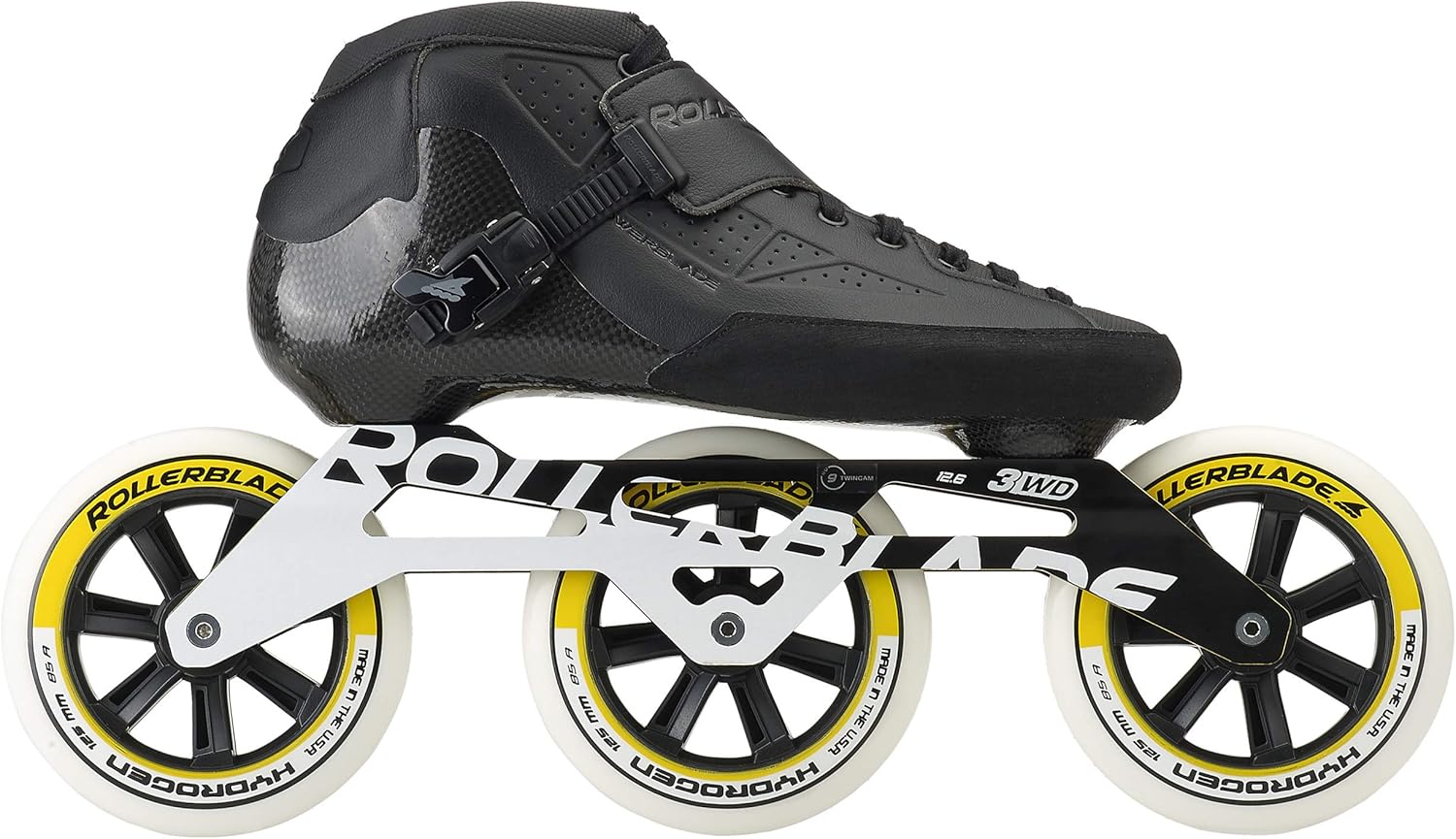 Rollerblade Powerblade Pro 125 Unisex Adult Fitness Inline Skate, Black, Premium Inline Skates