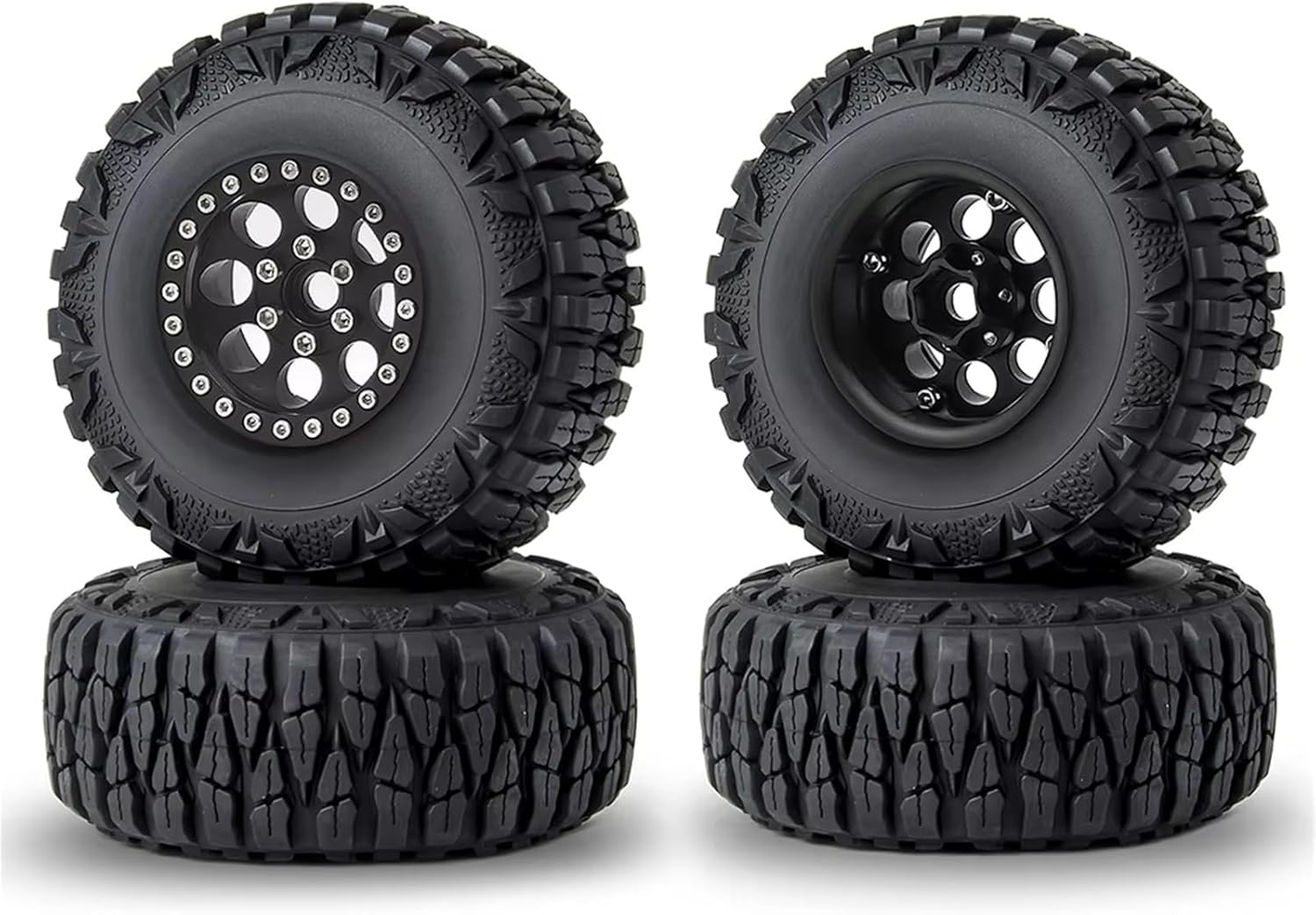 Compatible with Axial for SCX10 for TRX4 for TRX6 CC01 F350 D90 1/10 RC Crawler Car Parts 4PCS Metal 1.9