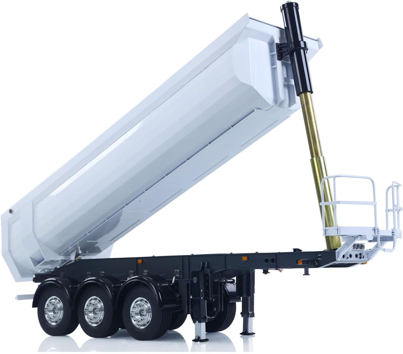 3Axles LESU Metal 1/14 RC Hydraulic Dump Trailer Compatible with DIY Tamiya Tractor Truck Radio Controlled Lorry Car Vehicle R620 770S Fh16 Hobby Model