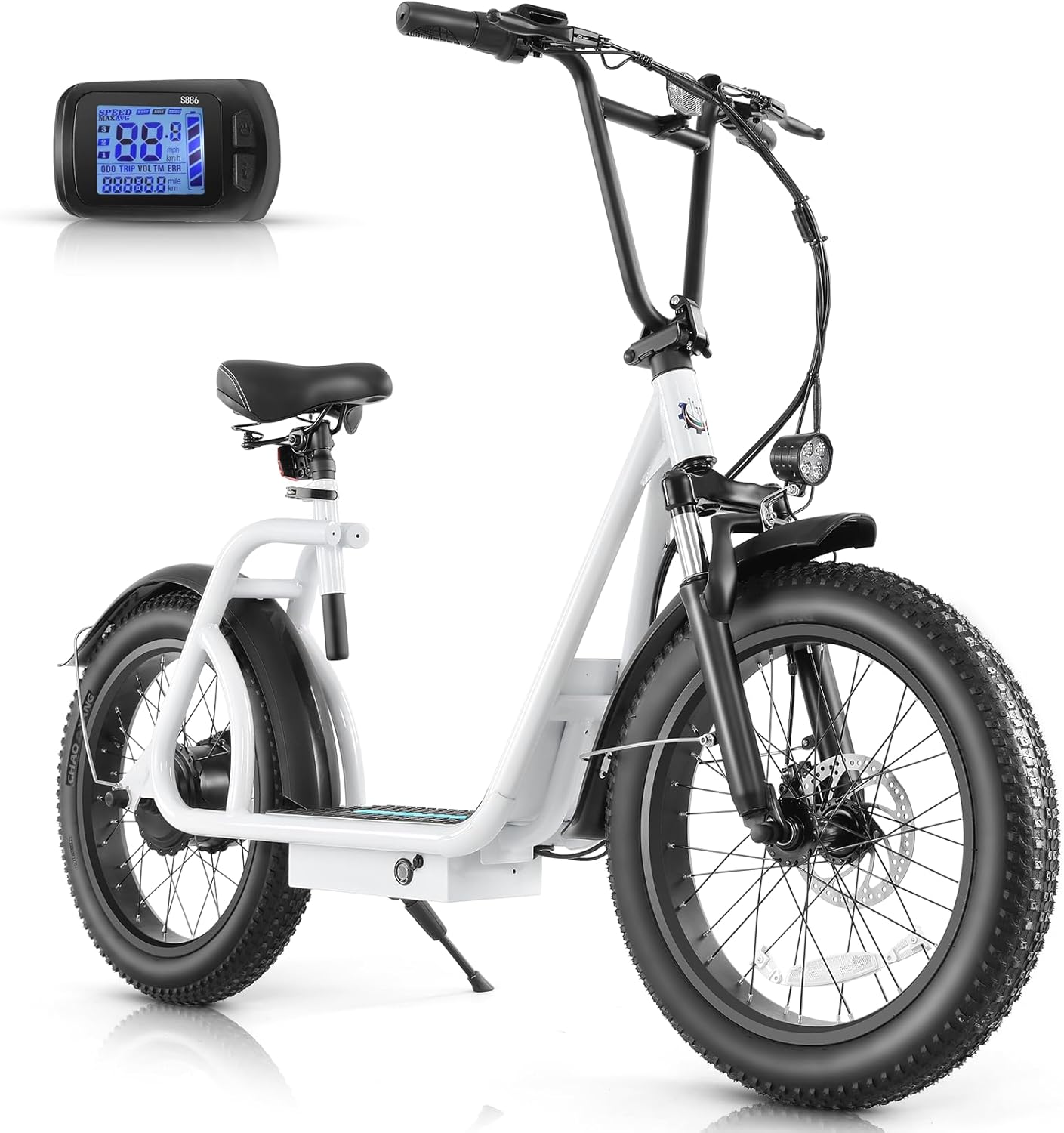 Caroma Electric Scooter with Seat for Adults, Max 30Miles Ranges&20Mph, 500/800/1200W Motor, 14/20
