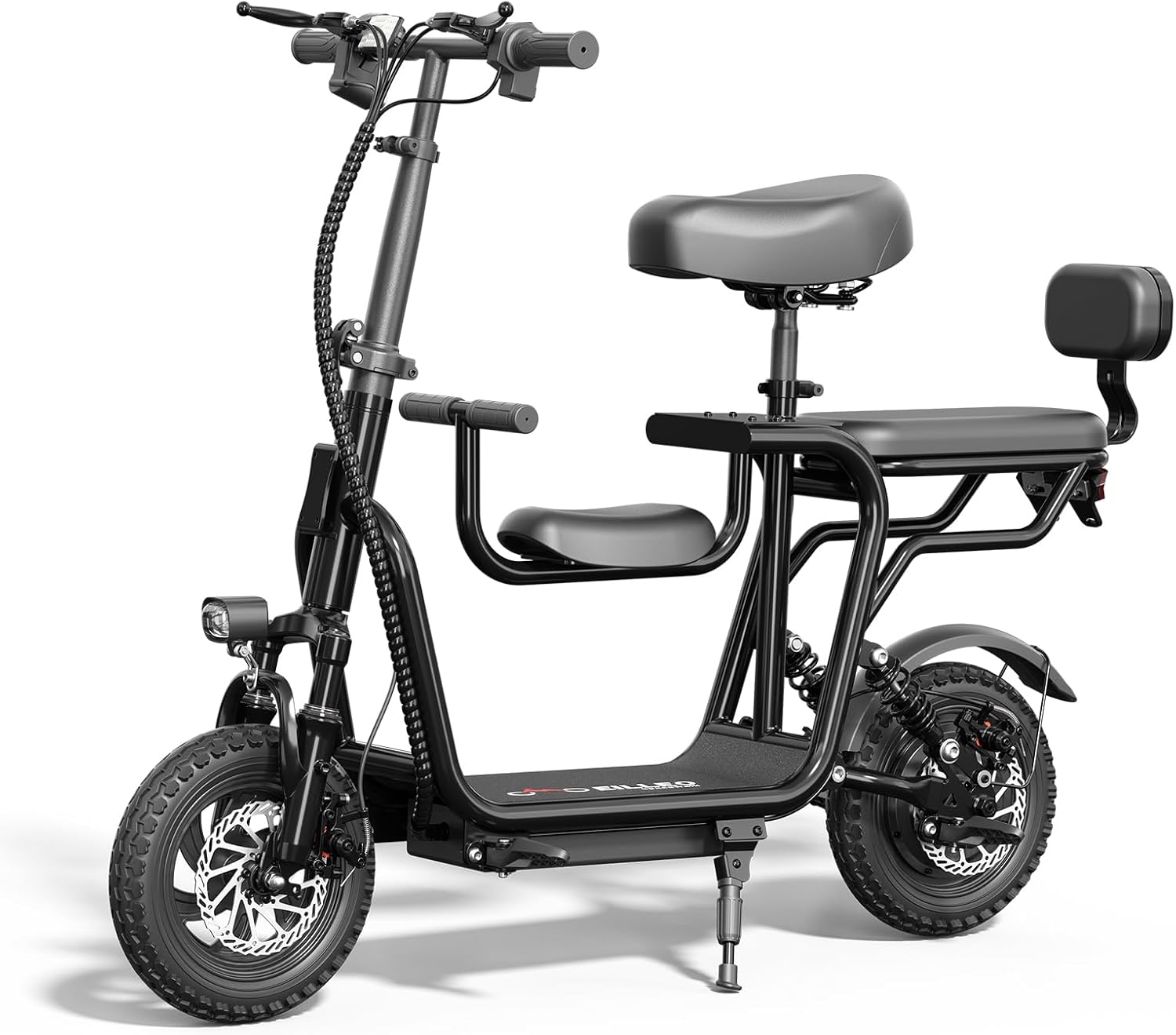 Adults Electric Scooter for Adult with Seat 48V, 18.75MPH Electric Scooter with Seat, 750W Peak Power 500W Motor, 20 Mile Range, e Scooters with Adjustable Seat & Dual Brakes