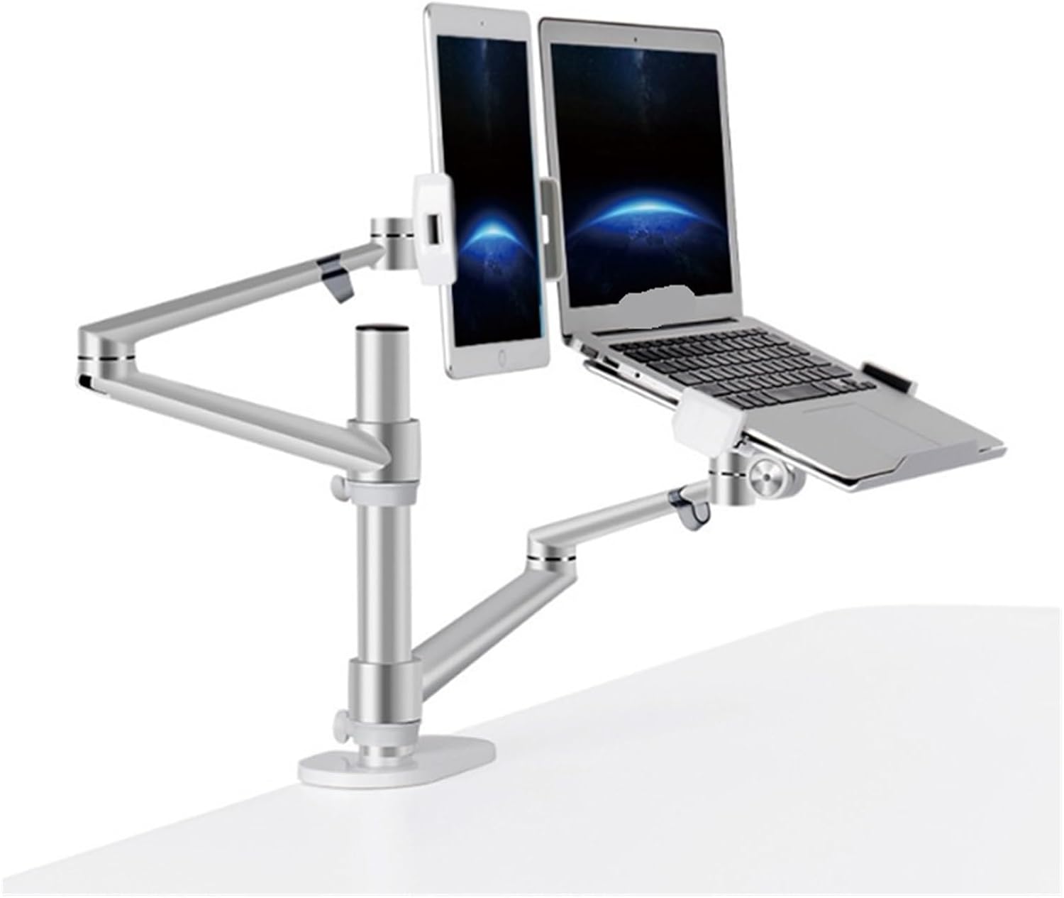Laptop Stand Tablet Stand Combination Monitor Stand Laptop Support Stand Office(Silver)