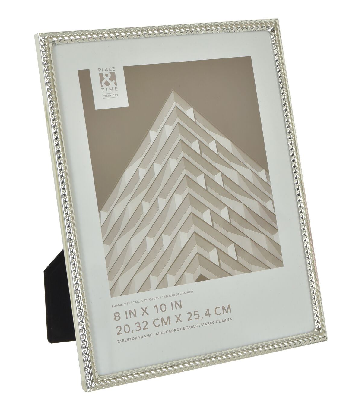 8 x 10 Silver Rope Tabletop Picture Frame by Place & Time