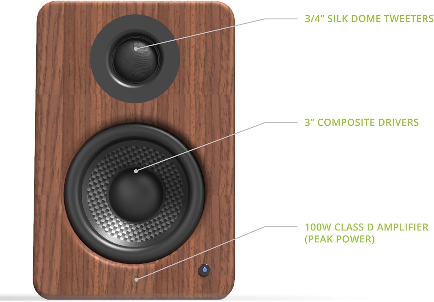 Kanto YU2 Powered Desktop Computer Speakers | 3