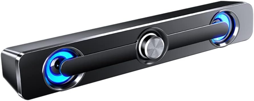 Computer Speaker 3W Wired Powerful Bar Stereo Subwoofer Bass Speaker Surround Sound Box for PC Laptop(D)