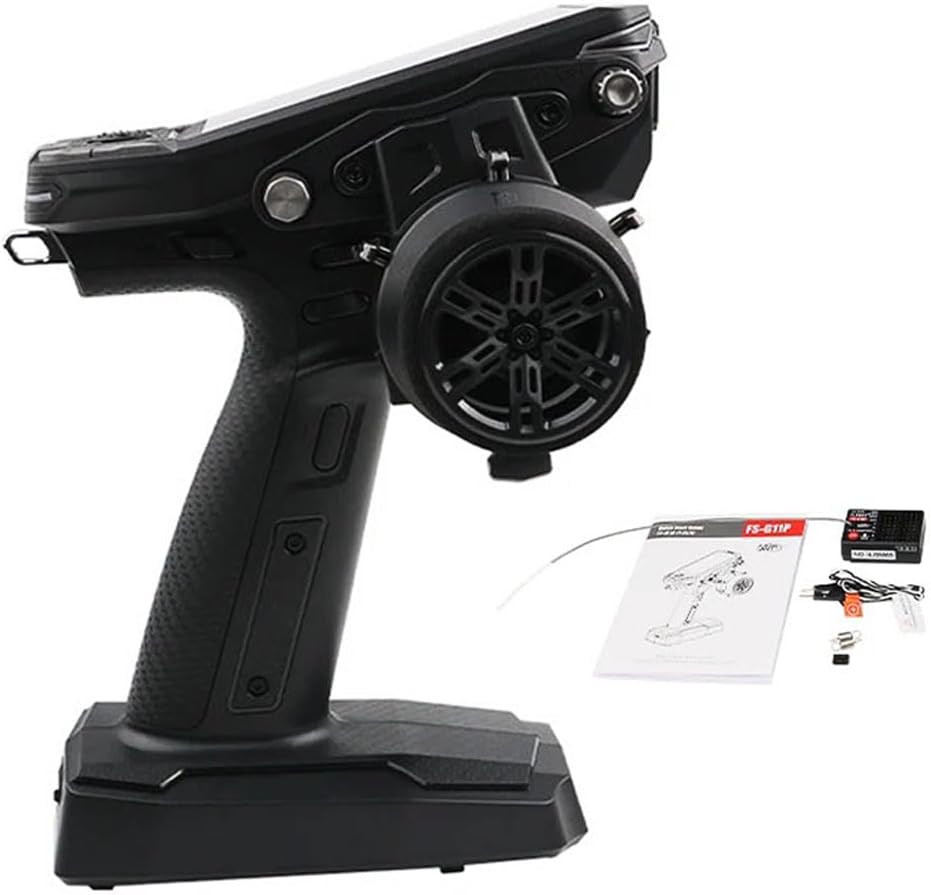 Flysky FS-G11P 2.4GHz 11CH RC Transmitter with Receiver FS-R11P, ANT Protocol 3.5 inch IPS High-Brightness Display Radio Transmitter Built-in Omni-Directional Dual