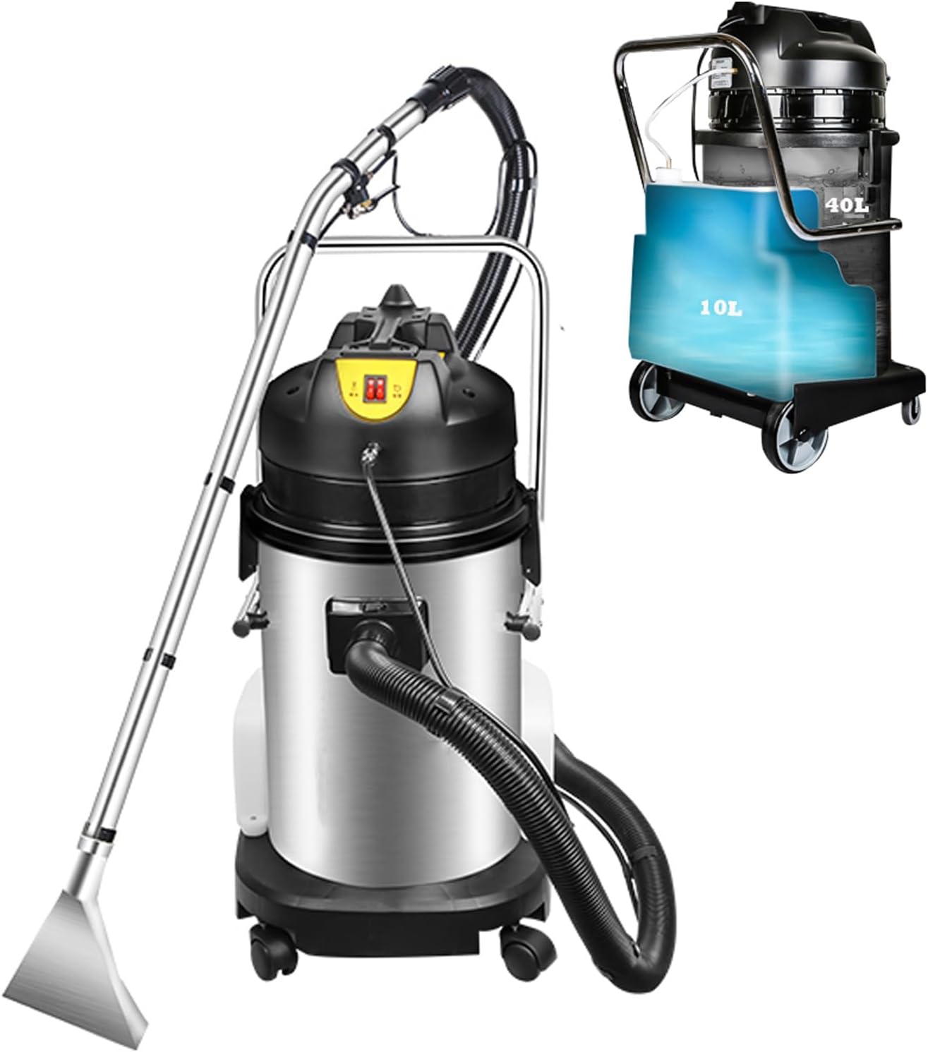 INTSUPERMAI Carpet Cleaner Machine 40L Upright Cleaner Upholstery Spot Cleaner 3 in 1 Extractor Vacuum Multi-Purpose Floor Deep Cleaner 1000W 110V