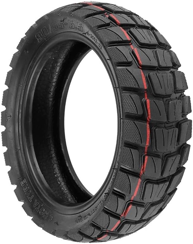 Motorized Scooter 10 Inch 80/55-6.5 Tyre Set Inner Tube Off-Road Tire Universal for 10 Inch Scooters Electric Scooter Accessories Motorized Scooter (Color : Tyre) (Tyre One Size)