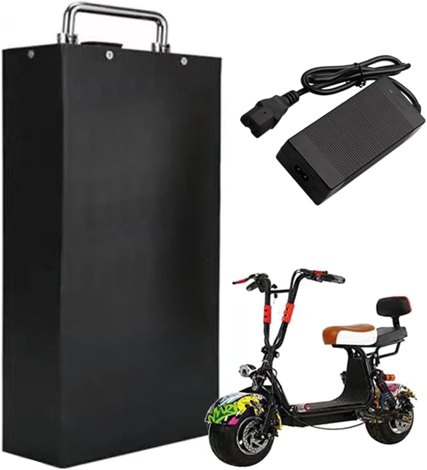 60V Motorcycle Battery Pack 12Ah 15Ah 20Ah 25Ah Replacement Scooter Li-ion Battery for 200-1500W Motor Conversion Kit with Charger 60V 12Ah