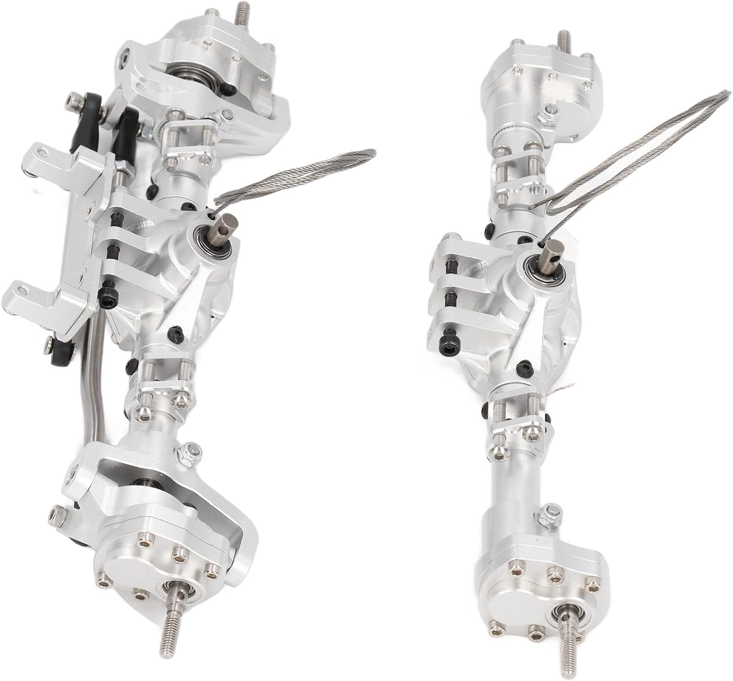 Front Rear Portal Axle, High Performance Metal Rear Portal Axles with Pedal Servo for Axial SCX10 I II III AXI03007 YK4082