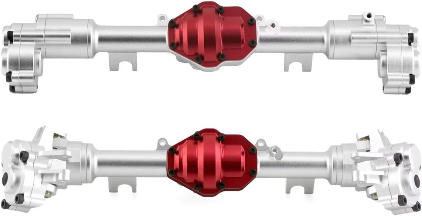 RC Car Parts Compatible with YiKong YK4082 YK4083 for Absima 1/8 RC Crawler Car Upgrades Parts Metal Front and Rear Portal Axle Housing Gear Coverj8hy