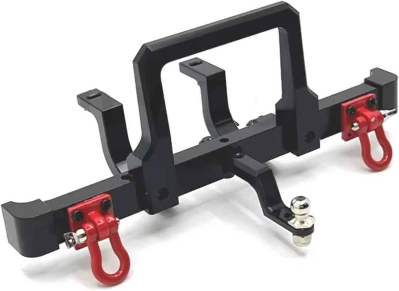 RC Accessories For MN82 LC79 1/12 RC Car Metal Front And Rear Bumper With Tow Hook Upgrade Parts Repair Replacement Accessories(Black,Front)