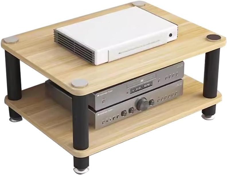 Modern Yellow Media Storage Cabinet Rack