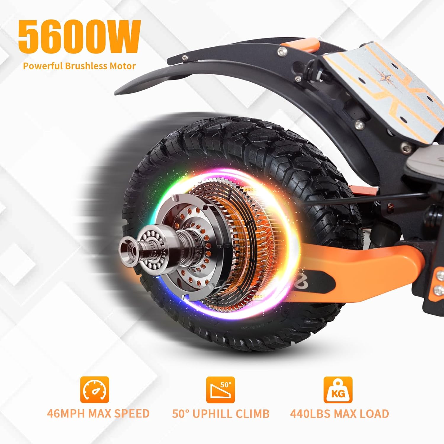 Electric Scooter Adults,5600W Dual Motor Commuter Scooter Up to 46MPH & 43 Miles Range,Dual Brake System and Shock Absorption,11