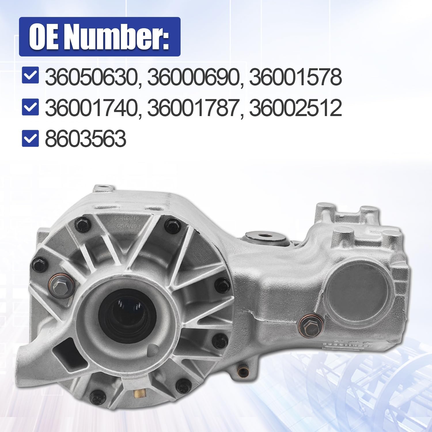 36050630 Rear Differential Assembly Compatible with Volvo S80 2007-2012, XC70 2008-2012, S60 2011-2012, XC60 2010-2013 – Fits 3.0L T6 / 3.2L L6 / 4.4L V8 Engines