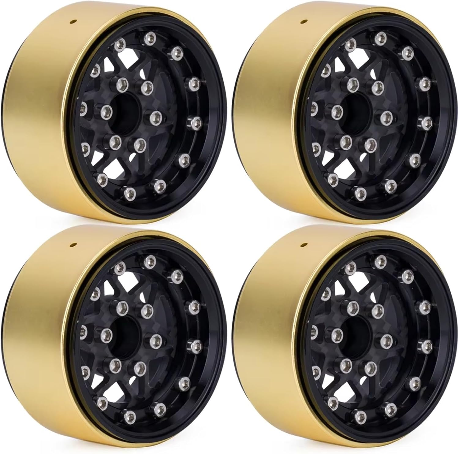 Models Upgrades Parts For Axial For SCX10 III For Traxxas For TRX4 D90 For Capra 1/10 Metal Beadlock Wheel Rim Internal RC Crawler(4PCS)