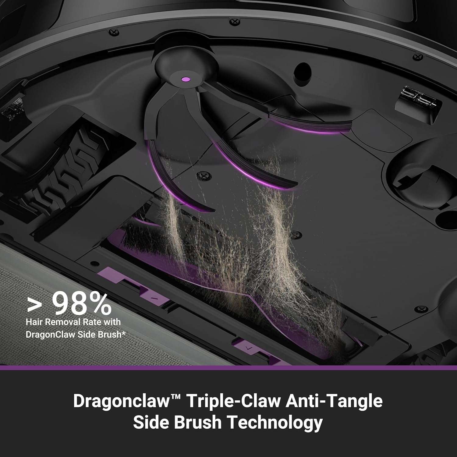 Eureka E20 Evo Plus Robot Vacuum and Mop Combo, 10,000Pa Suction Robot Vacuum Cleaner Bagless Self-Emptying Station, 45-Day Capacity Anti-Hair-Tangling Side Brush Mop Lifting App Control LiDAR Nav