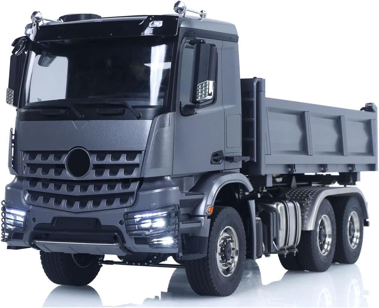 TOUCAN RC HOBBY 1/14 Hydraulic RC Dumper Truck 6x6 Metal Radio Control Tipper Car 3-Speed Gearbox for Ages 14+