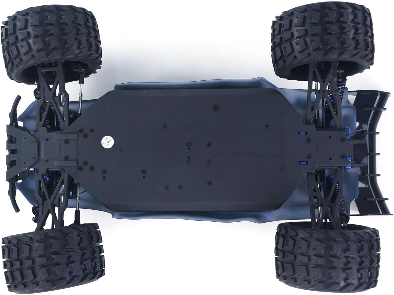 RH818 1/8 Remote Control Electric Racing Buggy AWD RC Model Hydraulic Shock Absorber 3660 Brushless Motor Flysky Radio Hobby Grade Model for Adult(Blue Stripe)