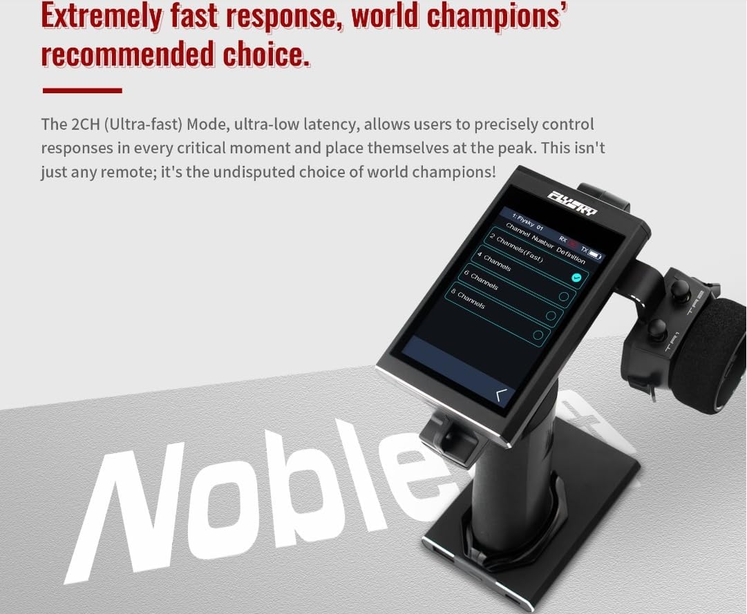 Flysky Noble NB4+ Radio Transmitter 3.5 Inch IPS Touch Screen 2.4G 8CH with FS-FGr4 V2 Receiver for RC Car Boat