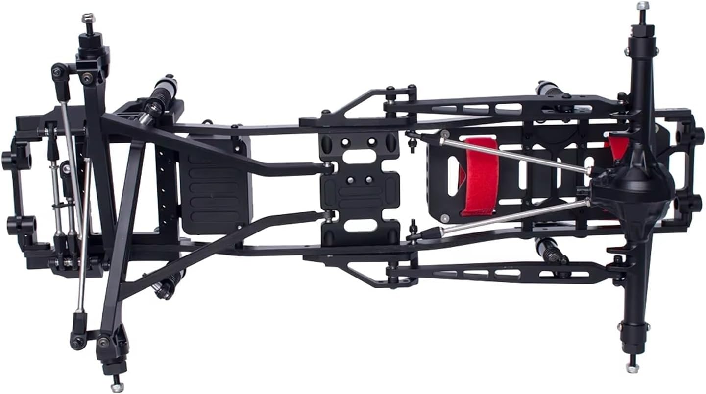 RC Cars Crawler Parts Compatible with SCX10 II III for Pro for Capra for TRX4 for Twin for I-Beam 2WD Upgrade DIY Parts for Chassis Kit 1/10 RC Crawler Car(Black)