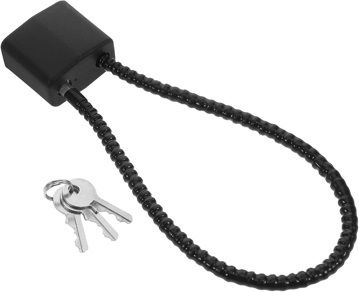 Cable Lock for Gate, Electric Scooters, Cabinets Doors, Steel Wire Padlock for Versatile Security, Compact Design
