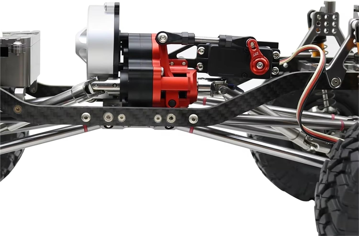 RC Car Parts Compatible with SCX10 II 90046 for Wraith Metal Gearbox Transmission Box with Motor Gear for 1/10 RC for Rock Crawler Car Upgrade Parts