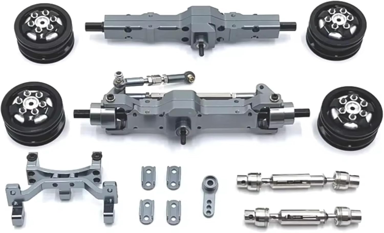 Models Upgrades Parts For WPL C74 1/10 Metal Axle Servo For Seat Wheel Hub Drive Shaft RC Car Upgrade Parts(Dark Grey)