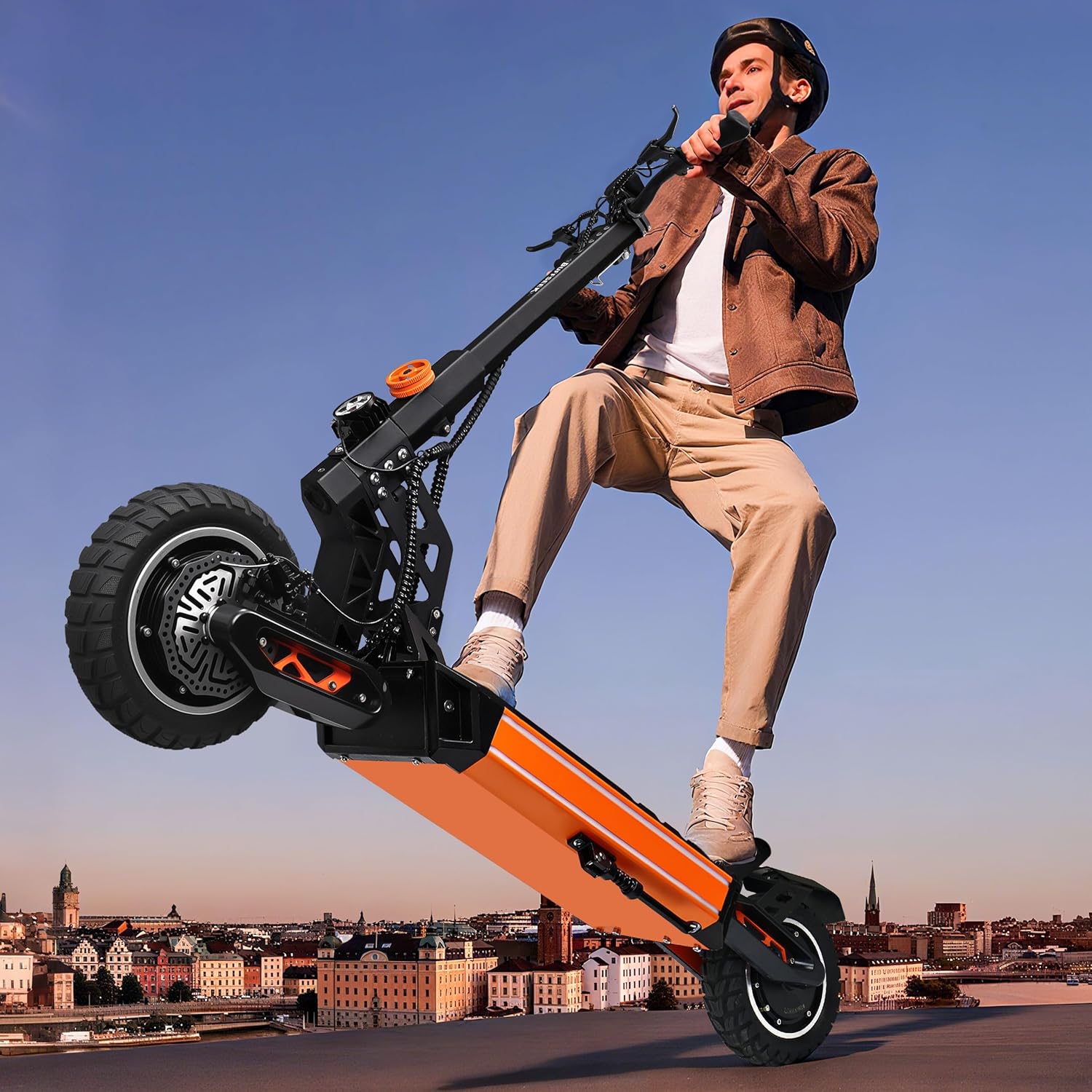 Electric Scooter, 2000W Peak Power Adults Electric Scooter, Up to 34MPH Folding E Scooter, 48V 20.8Ah, 3 Speed Modes, Dual Disc Brakes & Dual Suspension Fast E-Scooter, 10'' Tires Off-Road