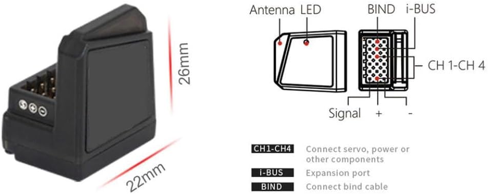 Radio Transmitter Remote Controller with FGR4S Receiver AFHDS 3 Protocol 2.4G 8CH Compatible with Noble NB4+ Remote Control Car Boat