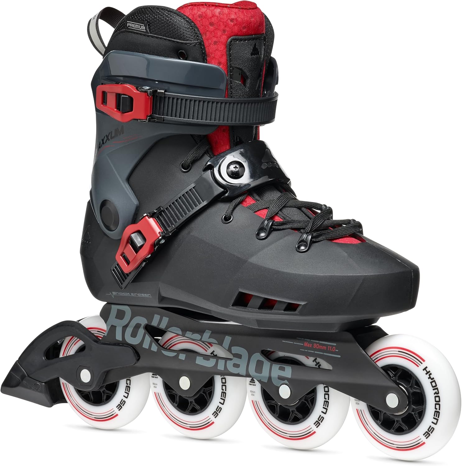 Rollerblade Maxxum XT Men's Adult Urban Inline Skate, Black and Red, Performance Inline Skates