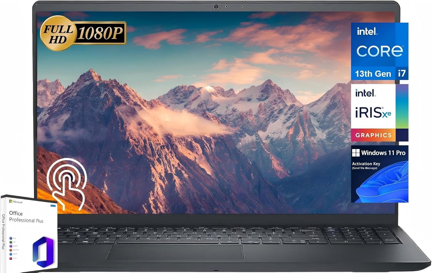 Dell Inspiron 15 3530 Touchscreen Business Laptop Computer, Lifetime Office Pro, 15.6