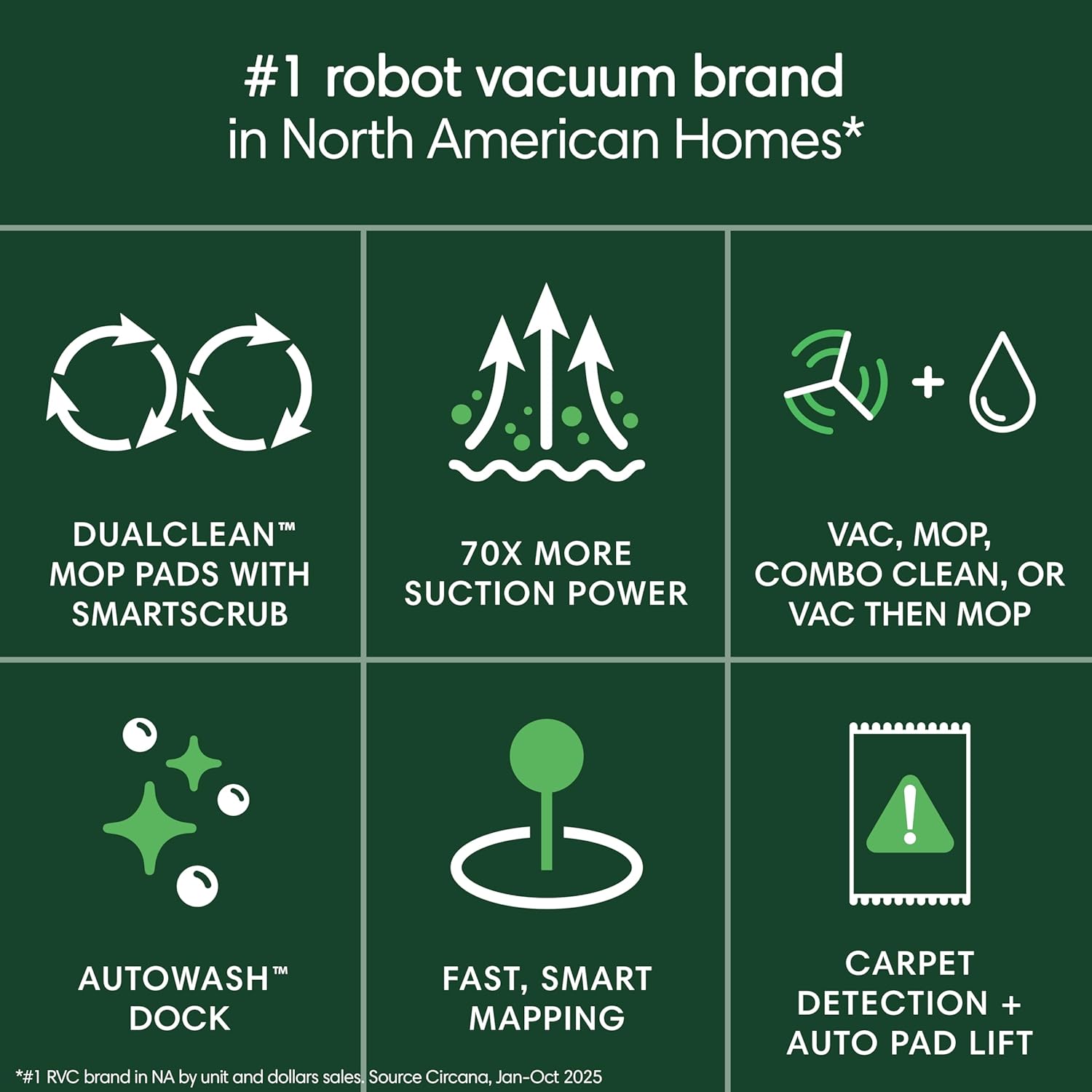 iRobot Roomba Plus 405 (G185) Combo Robot Vacuum & Mop with AutoWash Dock - Spinning Mop Pads, Self-Empties, Pad Washing & Drying, Self-Cleaning, Pad-Lift, LiDAR Navigation