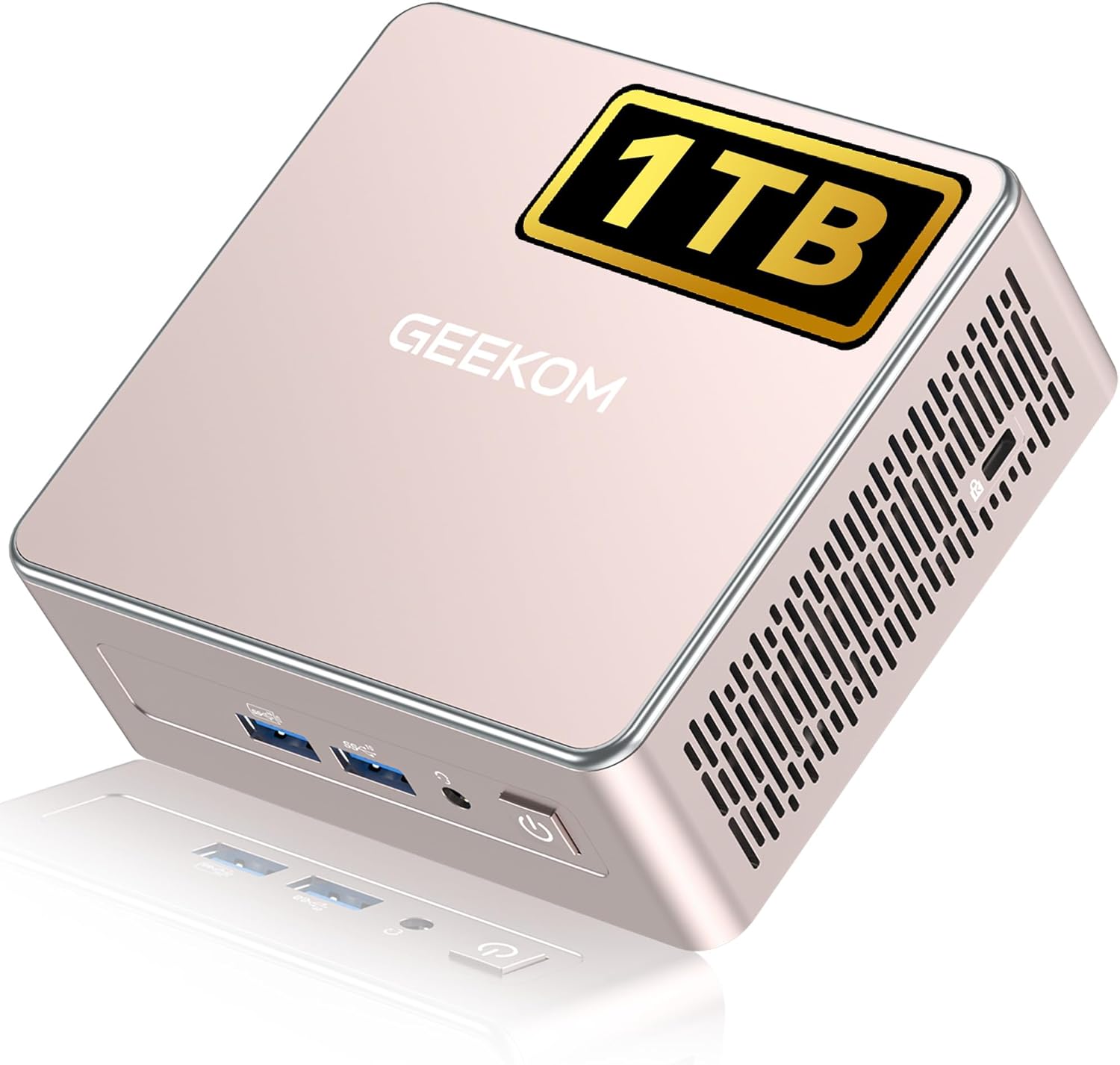 GEEKOM A5 2026 Mini PC with AMD Ryzen 5 7430U, 3-Year Coverage, 16GB RAM(Upgradable, Not LPDDR)&1TB M.2 NVMe SSD, Windows 11 Pro Desktop Computer Support 8K/Wi-Fi 6/BT 5.2/USB 3.2/SD Slot/6x USB