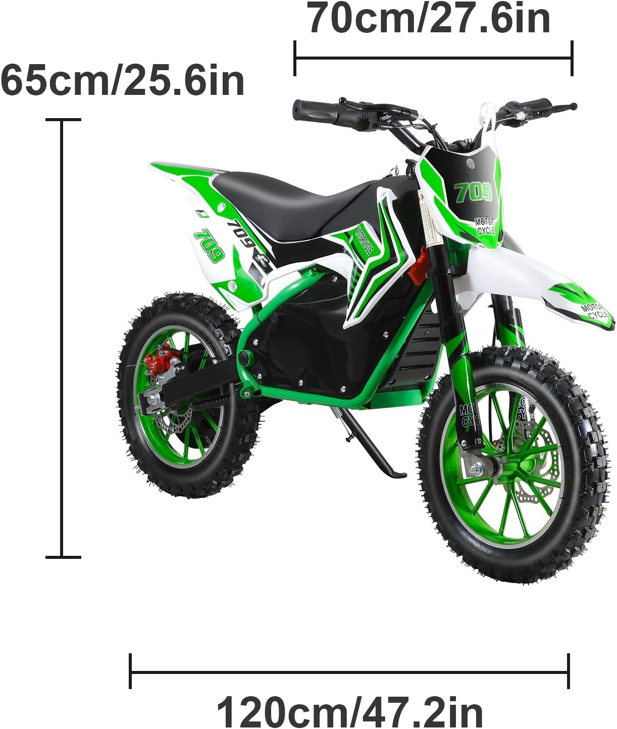 Kids Dirt Bike Electric Motorcycle for Teens, Off-Road Mini Motocross Bike tire Shock Absorber, Electric Pocket Motorbike with Mechanical Disc Brakes, Outdoor Vehicle 10 Inch Tires