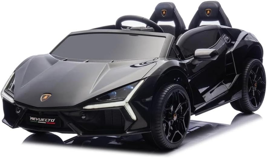 24V / 9 MPH Revuelto Two-Seater Kids Ride On Car – Black