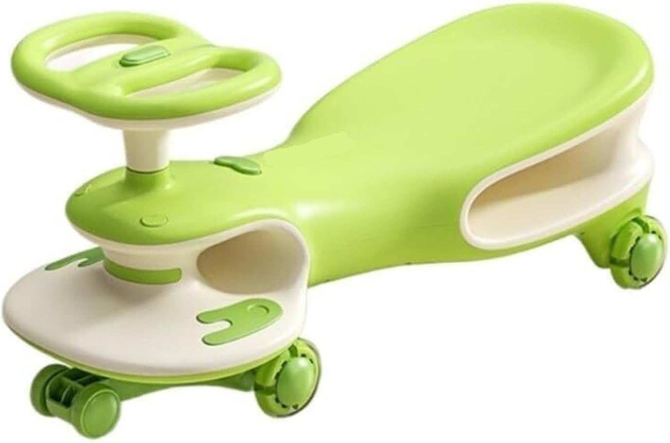 Bicycles Ride on Toy for Ages 3 and Up Wiggle Car with Music Lights Silent Wheels Anti-Rollover, for Indoor Outdoor Bike(Green)